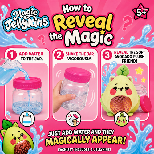 Magic Stuffys™ - Surprise Water-Reveal Squishy Plush Characters