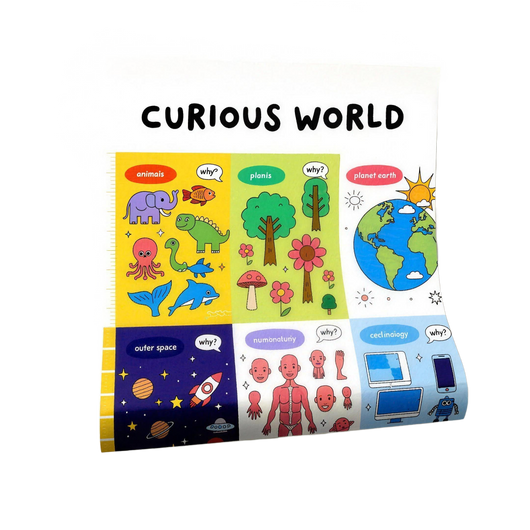 Curious World Wall Map bonus gift